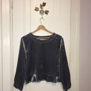 Velvet long-sleeve shirt